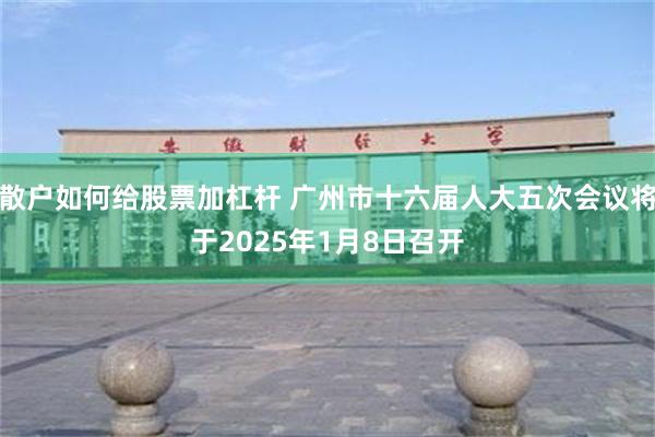 散户如何给股票加杠杆 广州市十六届人大五次会议将于2025年1月8日召开