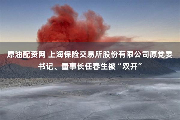 原油配资网 上海保险交易所股份有限公司原党委书记、董事长任春生被“双开”