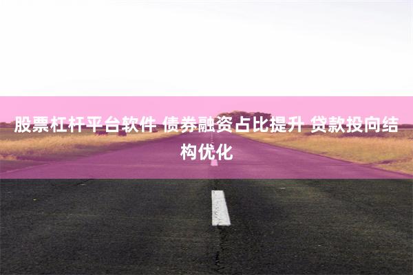 股票杠杆平台软件 债券融资占比提升 贷款投向结构优化