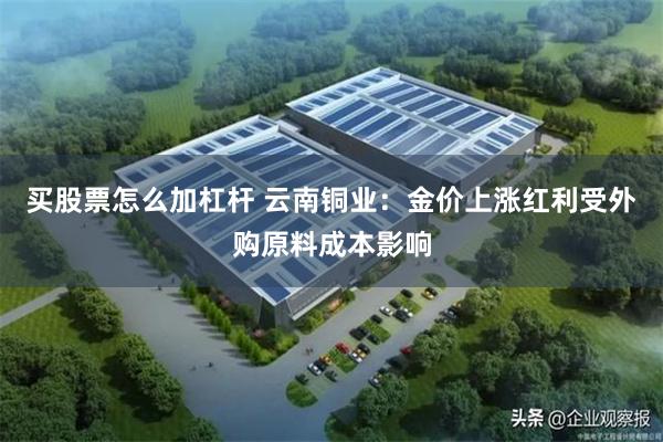 买股票怎么加杠杆 云南铜业：金价上涨红利受外购原料成本影响