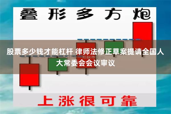 股票多少钱才能杠杆 律师法修正草案提请全国人大常委会会议审议