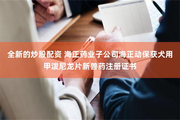 全新的炒股配资 海正药业子公司海正动保获犬用甲泼尼龙片新兽药注册证书