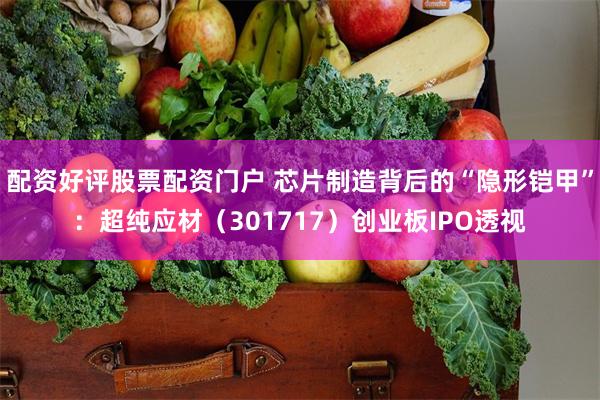 配资好评股票配资门户 芯片制造背后的“隐形铠甲”：超纯应材（301717）创业板IPO透视