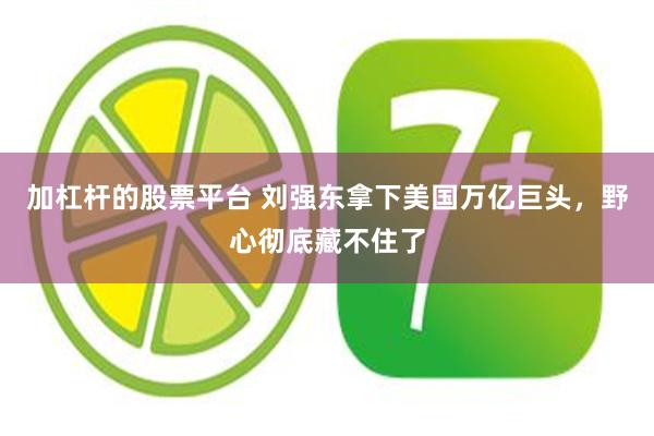 加杠杆的股票平台 刘强东拿下美国万亿巨头，野心彻底藏不住了