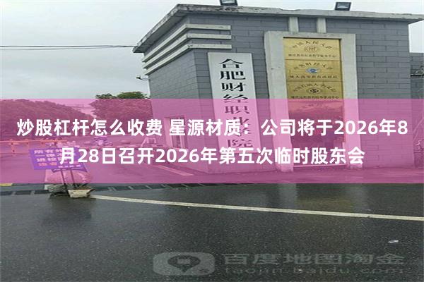炒股杠杆怎么收费 星源材质：公司将于2026年8月28日召开2026年第五次临时股东会