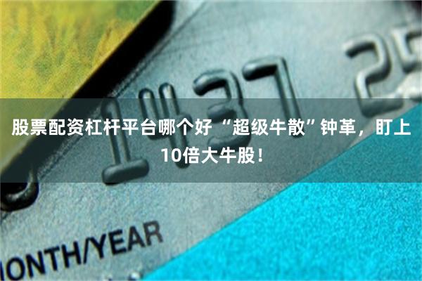 股票配资杠杆平台哪个好 “超级牛散”钟革，盯上10倍大牛股！