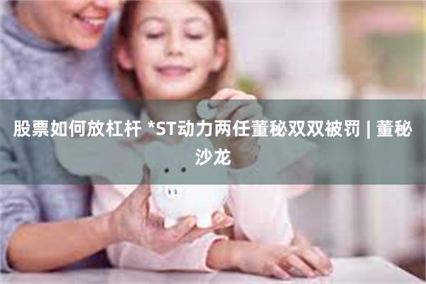 股票如何放杠杆 *ST动力两任董秘双双被罚 | 董秘沙龙