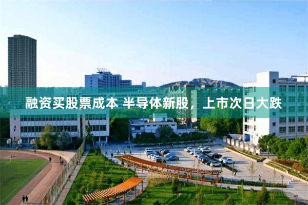 融资买股票成本 半导体新股,上市次日大跌